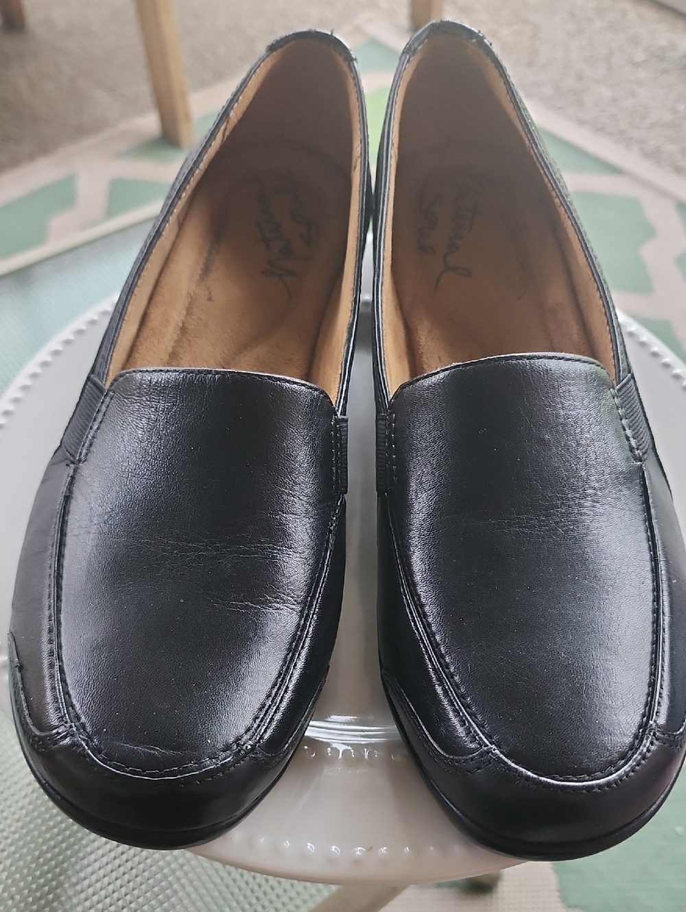 Natural Soul Brown Leather Slip-On Loafers